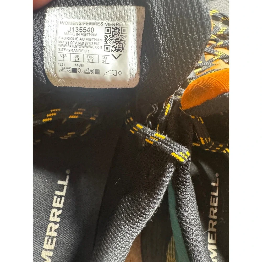 Merrell MQM 3 GORE-TEX Womens 7 Hiking Shoes Black Orange Vibram J135540